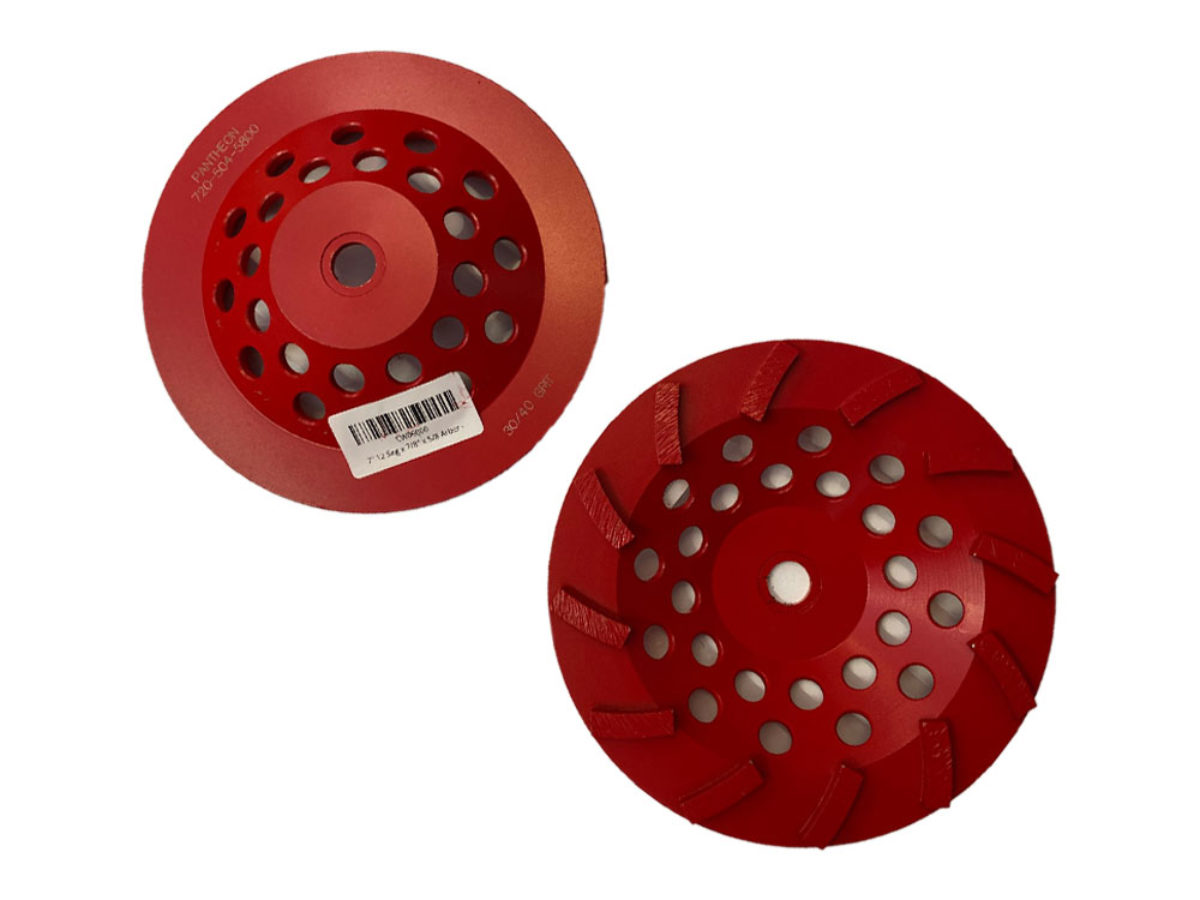 10PK 7” Spiral Turbo Diamond Cup Wheel for Concrete Grinding 12Seg 7/8-5/8 Arbor 